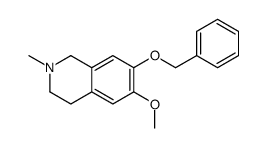 2-Methyl-6-methoxy-7-(benzyloxy)-1,2,3,4-tetrahydroisoquinoline结构式