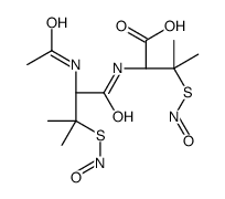 (2R)-2-[[(2R)-2-acetamido-3-methyl-3-nitrososulfanylbutanoyl]amino]-3-methyl-3-nitrososulfanylbutanoic acid结构式