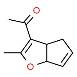 Ethanone, 1-(3a,6a-dihydro-2-methyl-4H-cyclopenta[b]furan-3-yl)- (9CI)结构式