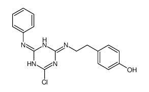 4-[2-[(4-anilino-6-chloro-1,3,5-triazin-2-yl)amino]ethyl]phenol Structure