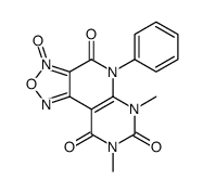 6,8-dimethyl-3-oxido-5-phenyl-[1,2,5]oxadiazolo[1,2]pyrido[4,5-b]pyrimidin-3-ium-4,7,9-trione结构式