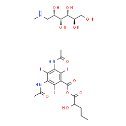 2-hydroxypentanoyl 3,5-diacetamido-2,4,6-triiodo-benzoate, (2R,3R,4R,5 S)-6-methylaminohexane-1,2,3,4,5-pentol Structure