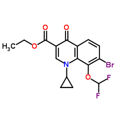 ETHYL 7-BROMO-1-CYCLOPROPYL-8-DIFLUOROMETHOXY-1,4-DIHYDRO-4-OXOQUINOLINE-3-CARBOXYLATE Structure