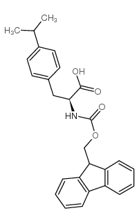 (S)-2-(9H-芴-9-基-甲氧基羰基氨基)-3-(4-异丙基苯基)丙酸结构式