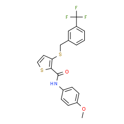 N-(4-METHOXYPHENYL)-3-([3-(TRIFLUOROMETHYL)BENZYL]SULFANYL)-2-THIOPHENECARBOXAMIDE structure