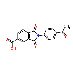 2-(4-Acetylphenyl)-1,3-dioxo-5-isoindolinecarboxylic acid结构式