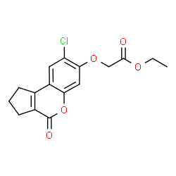 ethyl 2-((8-chloro-4-oxo-1,2,3,4-tetrahydrocyclopenta[c]chromen-7-yl)oxy)acetate structure