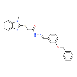 N'-{(E)-[3-(benzyloxy)phenyl]methylidene}-2-[(1-methyl-1H-benzimidazol-2-yl)sulfanyl]acetohydrazide picture