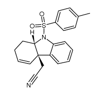 (4aS,9aS)-4a-cyanomethyl-9-(4-methylbenzenesulfonyl)-2,4a,9,9a-tetrahydro-1H-carbazole structure