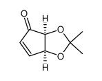 (+/-)-2,2-dimethyl-3αβ,6αβ-dihydro-4H-cyclopenta-1,3-dioxol-4-one Structure