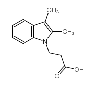 3-(2,3-二甲基-吲哚-1-基)-丙酸结构式