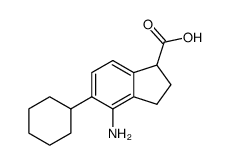 (+/-)4-Amino-5-cyclohexylindan-1-carbonsaeure Structure