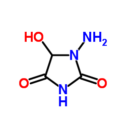 1-Amino-5-hydroxy-2,4-imidazolidinedione Structure