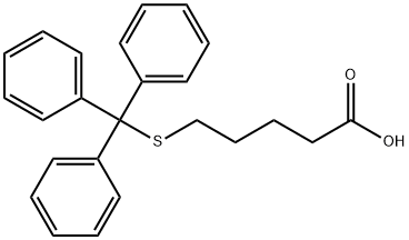 Pentanoic acid, 5-[(triphenylmethyl)thio]- Structure