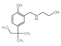 2-[(2-hydroxyethylamino)methyl]-4-(2-methylbutan-2-yl)phenol结构式