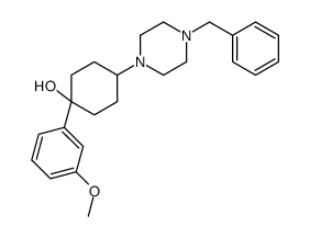 4-(4-benzylpiperazin-1-yl)-1-(3-methoxyphenyl)cyclohexan-1-ol结构式