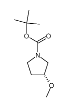 (R)-N-Boc-3-甲氧基四氢吡咯结构式