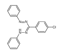 3-(4-chlorophenyl)-1,5-diphenylformazan结构式