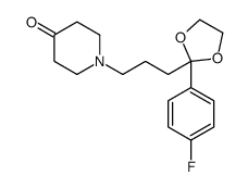 1-[3-[2-(4-fluorophenyl)-1,3-dioxolan-2-yl]propyl]piperidin-4-one结构式