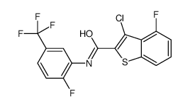 Benzo[b]thiophene-2-carboxamide, 3-chloro-4-fluoro-N-[2-fluoro-5-(trifluoromethyl)phenyl]- (9CI)结构式