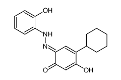 4-cyclohexyl-3-hydroxy-6-[(2-hydroxyphenyl)hydrazinylidene]cyclohexa-2,4-dien-1-one结构式