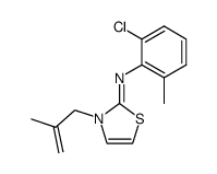 (2-chloro-6-methyl-phenyl)-[3-(2-methyl-allyl)-3H-thiazol-2-ylidene]-amine结构式