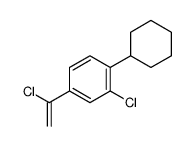 2-chloro-4-(1-chloroethenyl)-1-cyclohexylbenzene结构式