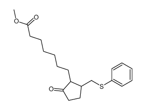 methyl 7-[2-oxo-5-(phenylsulfanylmethyl)cyclopentyl]heptanoate结构式