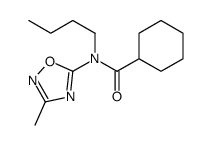 N-butyl-N-(3-methyl-1,2,4-oxadiazol-5-yl)cyclohexanecarboxamide结构式