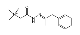 Trimethyl-[1-methyl-2-phenyl-eth-(E)-ylidene-hydrazinocarbonylmethyl]-ammonium结构式