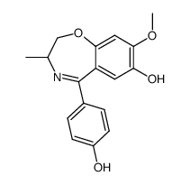 5-(4-hydroxy-phenyl)-8-methoxy-3-methyl-2,3-dihydro-benzo[f][1,4]oxazepin-7-ol Structure