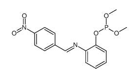 Phosphorous acid dimethyl ester 2-{[1-(4-nitro-phenyl)-meth-(E)-ylidene]-amino}-phenyl ester结构式