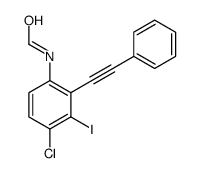 N-[4-chloro-3-iodo-2-(2-phenylethynyl)phenyl]formamide Structure