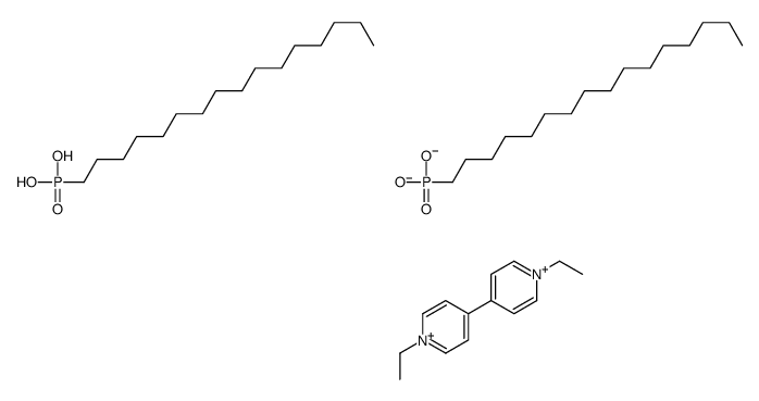 1-ethyl-4-(1-ethylpyridin-1-ium-4-yl)pyridin-1-ium,hexadecyl-dioxido-oxo-λ5-phosphane,hexadecylphosphonic acid结构式