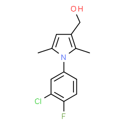 1-(3-CHLORO-4-FLUOROPHENYL)-2,5-DIMETHYL-1H-PYRROLE-3-METHANOL结构式