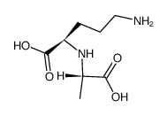 Nα-(D-1-carboxy-ethyl)-L-ornithine结构式