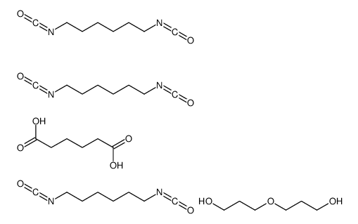 1,6-diisocyanatohexane,hexanedioic acid,3-(3-hydroxypropoxy)propan-1-ol Structure