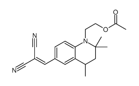 2-[[[1-[2-(Acetyloxy)ethyl]-1,2,3,4-tetrahydro-2,2,4-trimethylquinolin]-6-yl]methylene]propanedinitrile structure