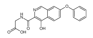 2-[(4-hydroxy-7-phenoxyisoquinoline-3-carbonyl)amino]acetic acid Structure