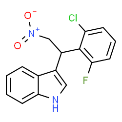 3-[1-(2-Chloro-6-fluorophenyl)-2-nitroethyl]-1H-indole structure