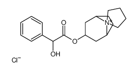 spiro[8-azoniabicyclo[3.2.1]octane-8,1'-azolidin-1-ium]-3-yl 2-hydroxy-2-phenylacetate,chloride Structure