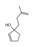 1-(3-methylbut-3-en-1-yl)cyclopent-2-en-1-ol结构式