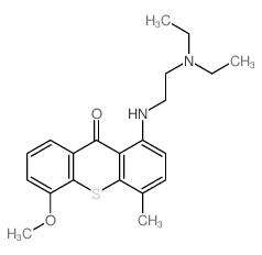 1-(2-diethylaminoethylamino)-5-methoxy-4-methyl-thioxanthen-9-one structure