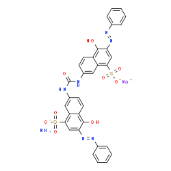 ammonium sodium 7,7'-(carbonyldiimino)bis[4-hydroxy-3-(phenylazo)naphthalene-1-sulphonate]结构式