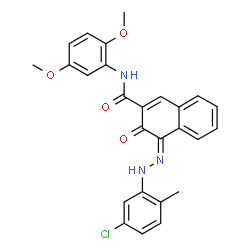 4-[(5-chloro-2-methylphenyl)azo]-N-(2,5-dimethoxyphenyl)-3-hydroxynaphthalene-2-carboxamide结构式