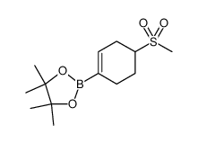 1,3,2-Dioxaborolane, 4,4,5,5-tetramethyl-2-[4-(methylsulfonyl)-1-cyclohexen-1-yl]结构式