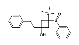 1-phenethyl-3-(phenylsulfinyl)-3-(trimethylsilyl)cyclobutan-1-ol Structure