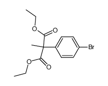 2-(4-bromo-phenyl)-2-methyl-malonic acid diethyl ester结构式