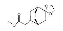 methyl 2-((1R,4R,5S)-spiro[bicyclo[2.2.2]octane-2,2'-[1,3]dioxolan]-5-yl)acetate Structure