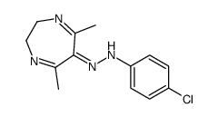 4-chloro-N-[(5,7-dimethyl-2,3-dihydro-1,4-diazepin-6-ylidene)amino]aniline结构式